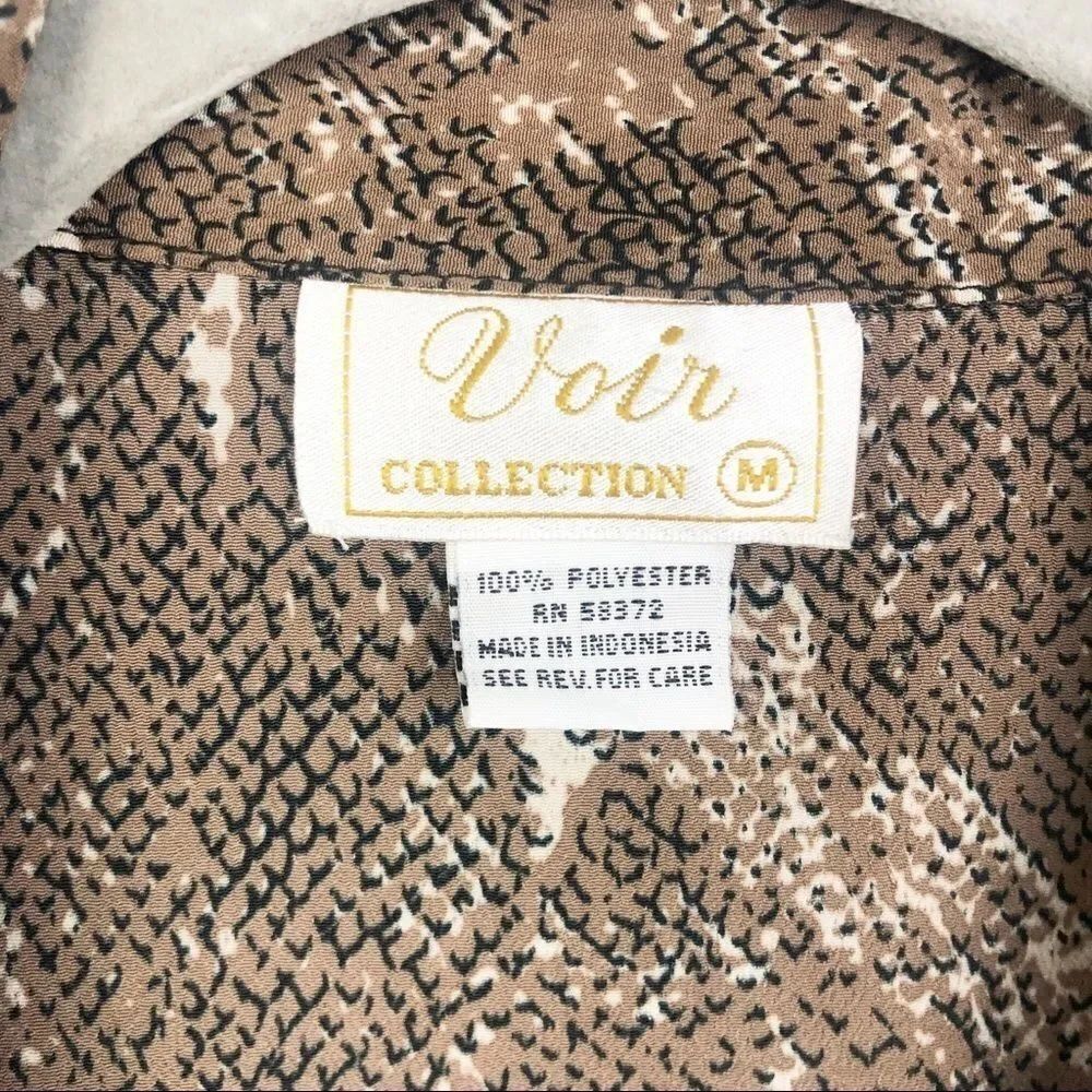 VOIR | Vintage Snakeskin Print Button Midi Dress M - Picture 6 of 8